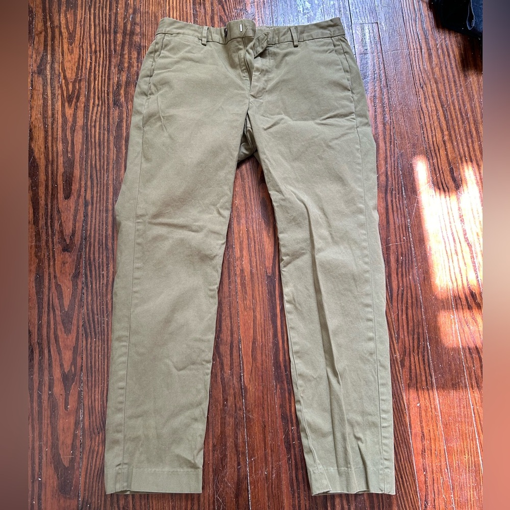 Dark green Bonobos textured chino pants 32x30